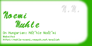 noemi muhle business card